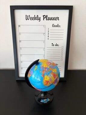 Bundle of World Globe and weekly planner